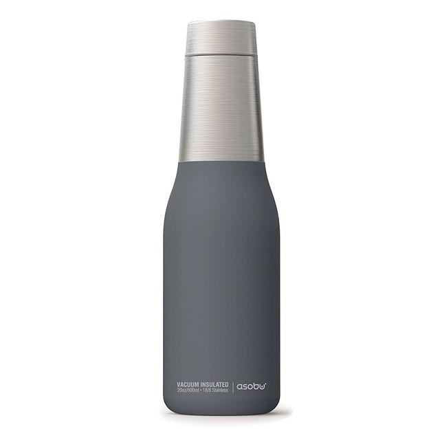 زجاجة ASOBU - Oasis Vacuum Insulated Double Walled Water Bottle 600 ml - رمادي - SW1hZ2U6MzQ3ODE=