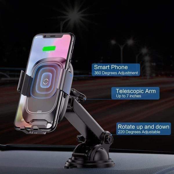baseus car phone mount universal intelligent gravity sensing 360 rotation cell phone holder for car air - SW1hZ2U6Njc1NTQ=