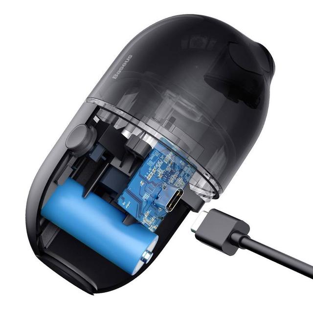 المكنسة الكهربائية الصغيرة Baseus C2 Desktop Capsule Vacuum Cleaner سوداء - SW1hZ2U6NzUwODE=