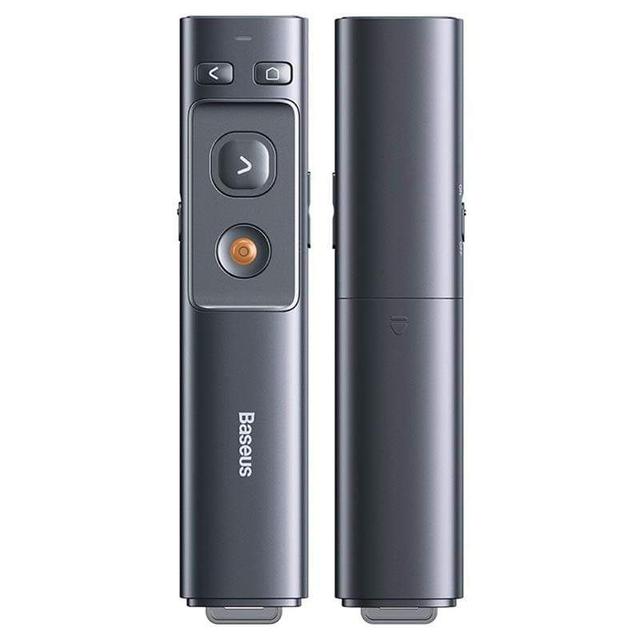 جهاز تحكم  العرض التقديمي  Baseus Orange Dot Wireless Presenter (Red Laser) (Accessories: No. 7 battery *1)رمادي - SW1hZ2U6NzUzNzQ=