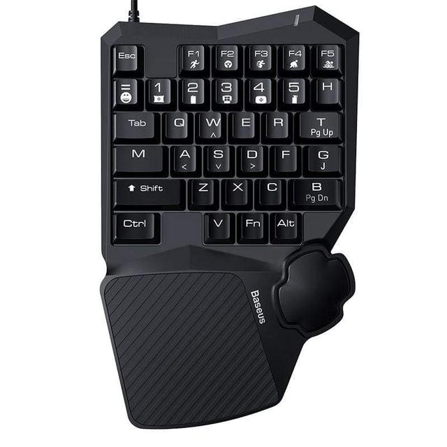 لوحة مفاتيح الألعاب Baseus GAMO One-Handed Gaming Keyboard– أسود - SW1hZ2U6NzQ5MzU=