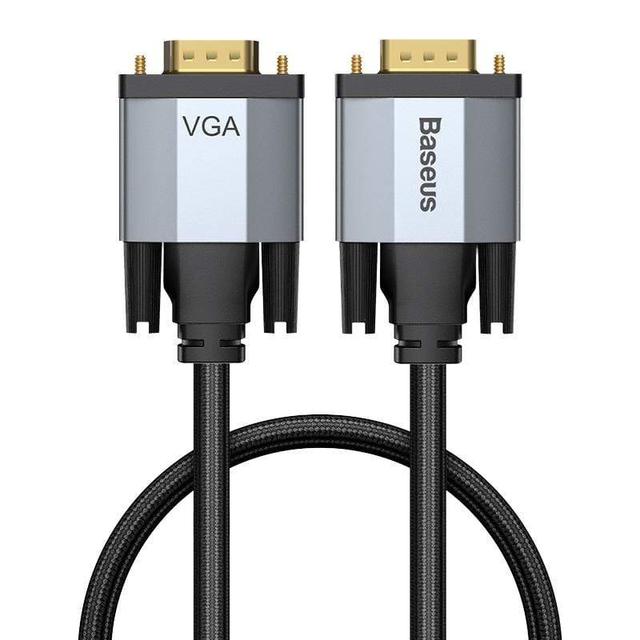 كابل Baseus Enjoyment VGA Male To VGA Male bidirectional Adapter Cable 3m رمادي - SW1hZ2U6NzU4MzA=