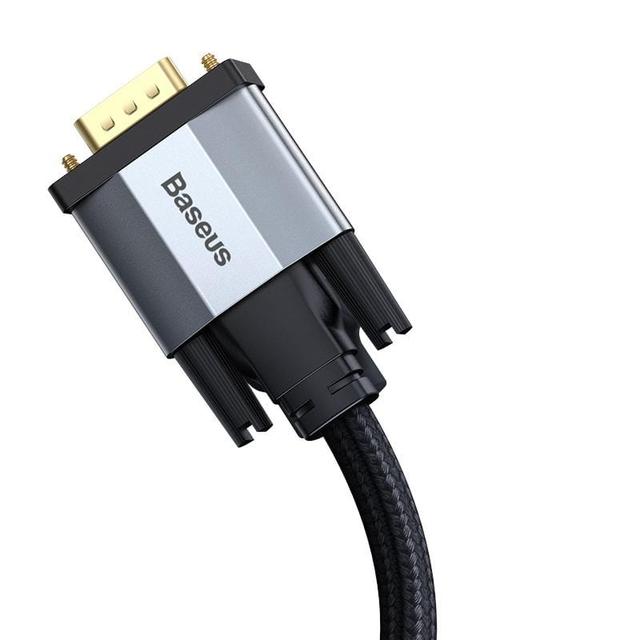 كابل Baseus Enjoyment VGA Male To VGA Male bidirectional Adapter Cable 3m رمادي - SW1hZ2U6NzU4MzM=