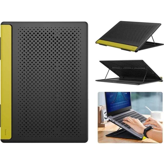حامل لابتوب قابل للطي Baseus Let''s go Mesh Portable Laptop Stand – رمادي / أصفر - SW1hZ2U6NzUxNTI=