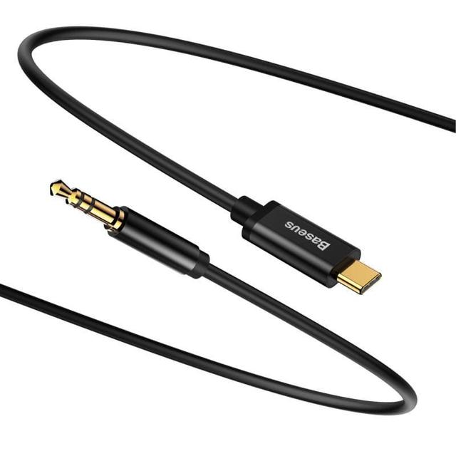 baseus yiven type c male to 3 5 male audio cable m01 black - SW1hZ2U6NzY1MDg=