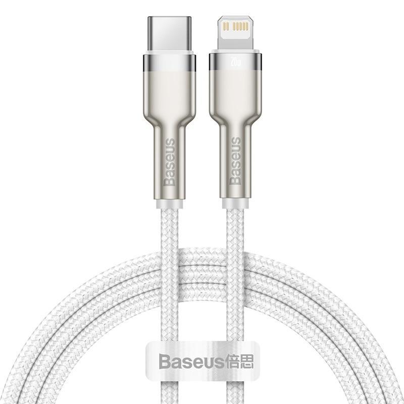 كابل Baseus Cafule Series Metal Data Cable Type-C to iP PD 20W 2m 2 متر - أبيض