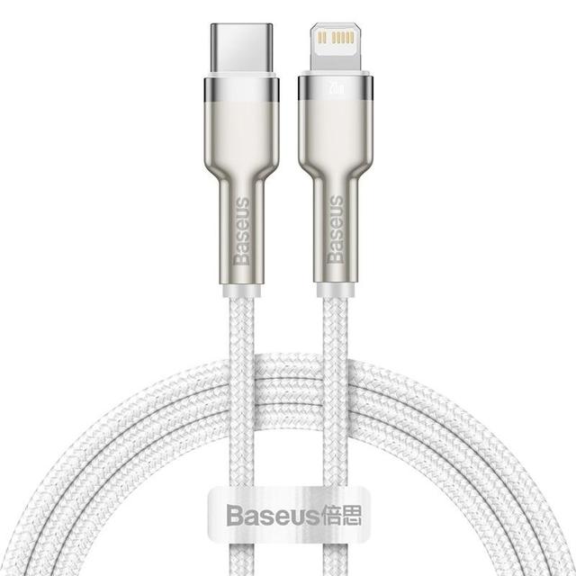 كابل Baseus Cafule Series Metal Data Cable Type-C to iP PD 20W 2m 2 متر - أبيض - SW1hZ2U6NzU4Nzc=