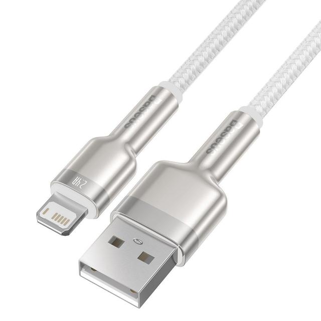 كابل Baseus Cafule Series Metal Data Cable USB to IP 2.4A 2متر ابيض - SW1hZ2U6NzYwMzU=