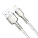 كابل Baseus Cafule Series Metal Data Cable USB to IP 2.4A 1متر ابيض - SW1hZ2U6NzYzNTU=