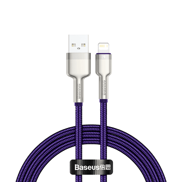 baseus cafule series metal data cable usb to ip 2 4a 1m purple - SW1hZ2U6NzYzNjA=