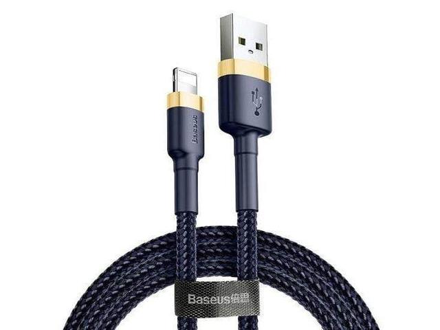 كابل Baseus cafule Cable USB For iP 2.4A 1 متر - أزرق / ذهبي - SW1hZ2U6NzY3ODQ=