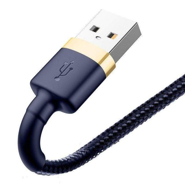 كابل Baseus cafule Cable USB For iP 2.4A 1 متر - أزرق / ذهبي - SW1hZ2U6NzY3ODc=