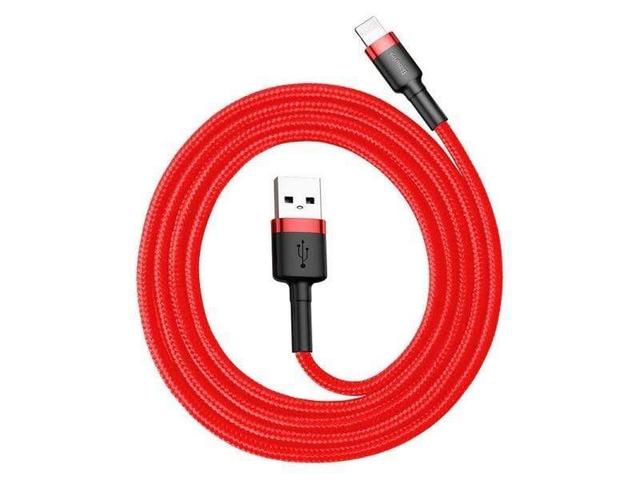 كابل Baseus cafule Cable USB For lightning 2.4A 1M 1 متر - أحمر - SW1hZ2U6NzY3OTA=
