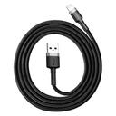 كابل Baseus cafule Cable USB For lightning 2.4A 1M 1 متر – رمادي/أسود - SW1hZ2U6NzY3OTU=