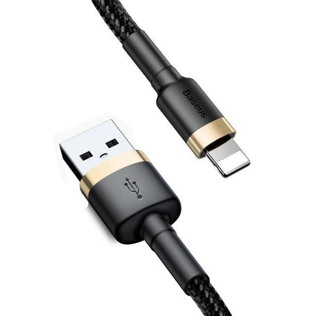 كابل Baseus cafule Cable USB For lightning 2.4A 1M 1 متر – ذهبي/أسود - SW1hZ2U6NzY4MDU=