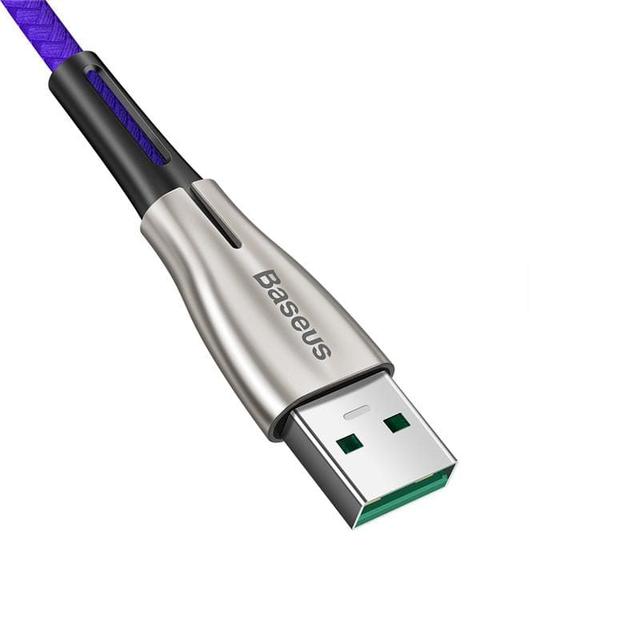 baseus waterdrop cable usb for micro 4a 1m purple - SW1hZ2U6NzY3Mzg=