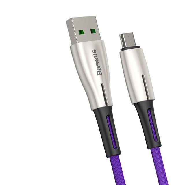 baseus waterdrop cable usb for micro 4a 1m purple - SW1hZ2U6NzY3NDA=