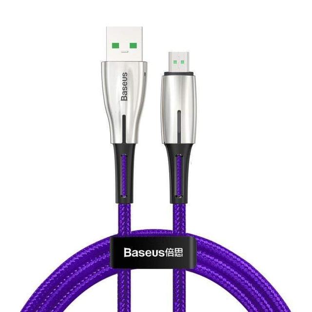 baseus waterdrop cable usb for micro 4a 1m purple - SW1hZ2U6NzY3Mzc=