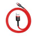 كابل Baseus cafule Cable USB For Micro 2.4A 1 متر -أحمر - SW1hZ2U6NzY3NDk=