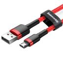 كابل Baseus cafule Cable USB For Micro 2.4A 1 متر -أحمر - SW1hZ2U6NzY3NTI=