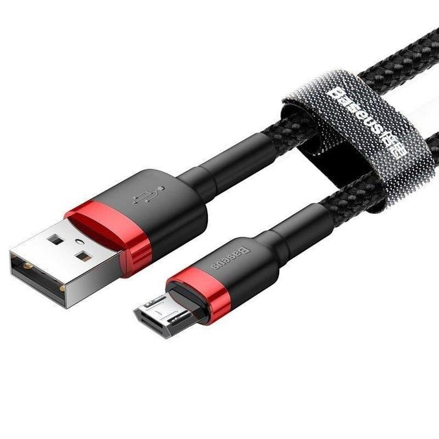 كابل Baseus cafule Cable USB For Micro 1.5A 2 متر -أحمر + أسود - SW1hZ2U6NzY2NDQ=