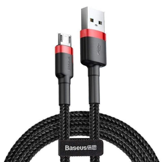 كابل Baseus cafule Cable USB For Micro 1.5A 2 متر -أحمر + أسود - SW1hZ2U6NzY2NDE=