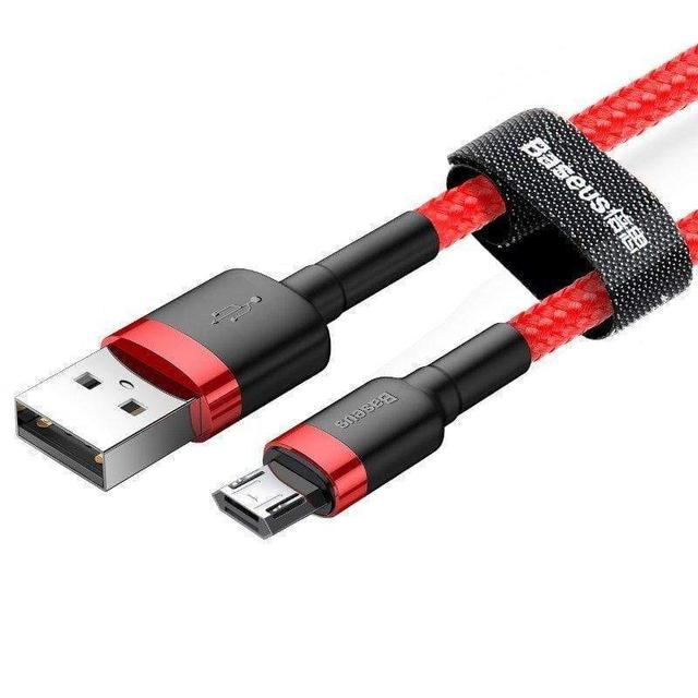 كابل Baseus cafule Cable USB For Micro 1.5A 2 متر -أحمر - SW1hZ2U6NzY2MzM=