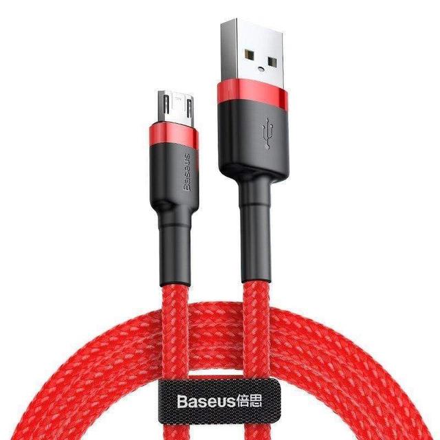 كابل Baseus cafule Cable USB For Micro 1.5A 2 متر -أحمر - SW1hZ2U6NzY2Mjk=