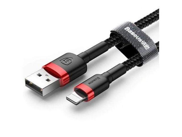 baseus cafule cable usb for lightning 1 5a 2m red black - SW1hZ2U6NzY2Nzk=