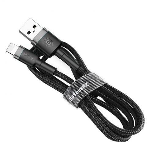 كابلBaseus cafule Cable USB For lightning 1.5A  2 متر -أسود /رمادي