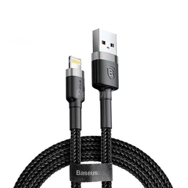 كابلBaseus cafule Cable USB For lightning 1.5A  2 متر -أسود /رمادي - SW1hZ2U6NzY2NzY=