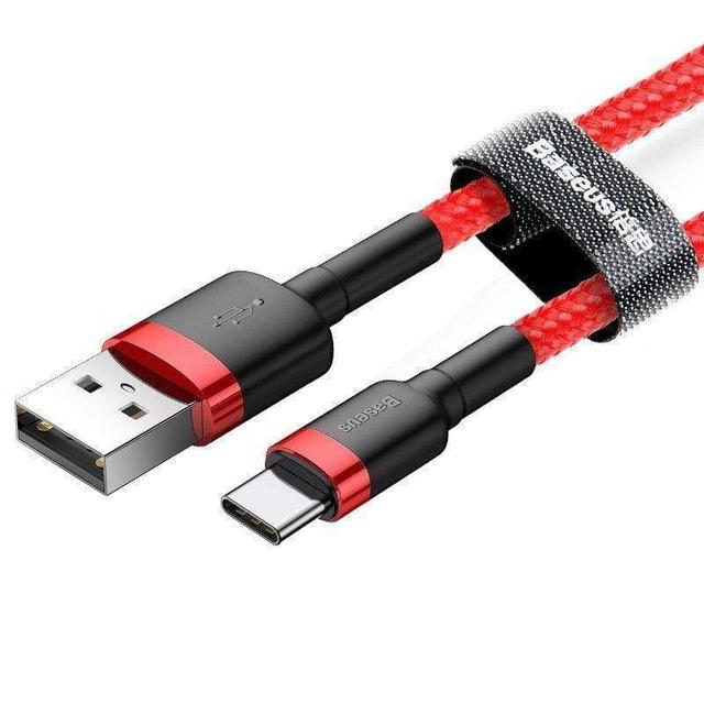 كابل Baseus cafule Cable USB For Type-C 2A 3متر - أحمر - SW1hZ2U6NzY1NDc=