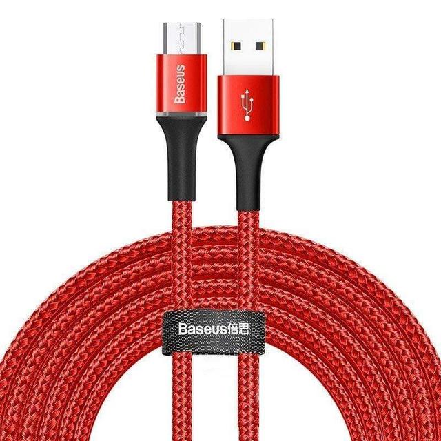 كابل Baseus cafule Cable USB For Type-C 2A 3متر - أحمر - SW1hZ2U6NzY1NDY=