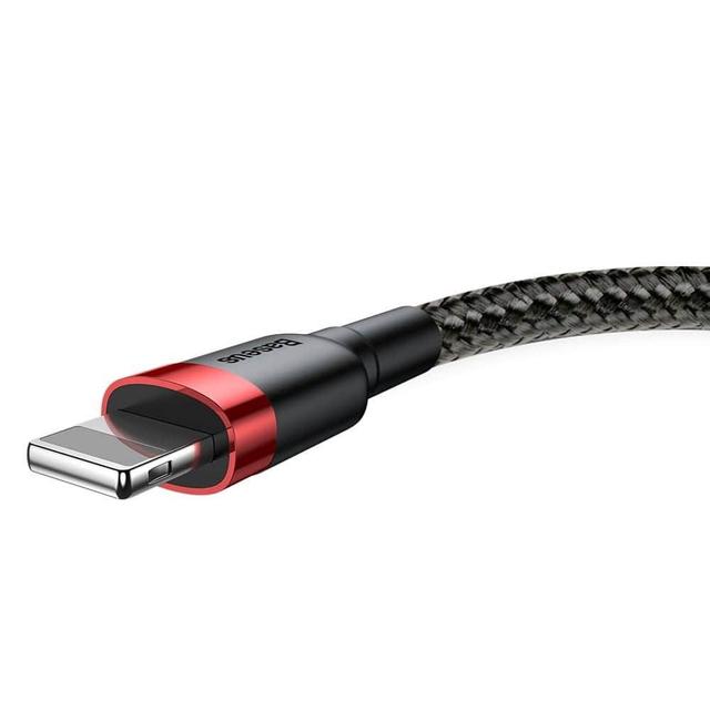 كابل Baseus cafule Cable USB For iP 2A  3متر - أسود/أحمر - SW1hZ2U6NzY1NzQ=