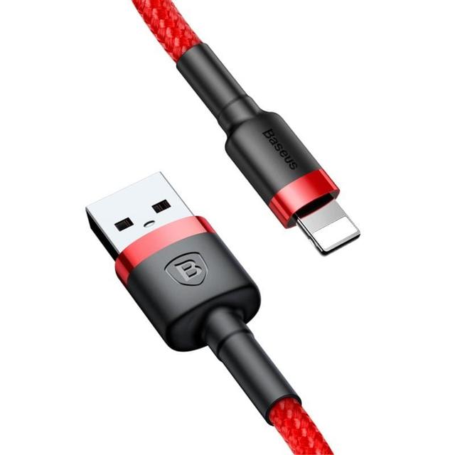 كابل Baseus cafule Cable USB For iP 2A  3متر - أحمر - SW1hZ2U6NzY1NjQ=
