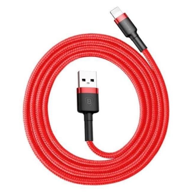 كابل Baseus cafule Cable USB For iP 2A  3متر - أحمر - SW1hZ2U6NzY1NjY=