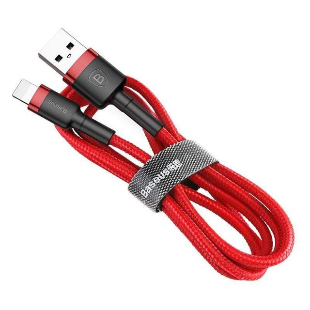 كابل Baseus cafule Cable USB For iP 2A  3متر - أحمر - SW1hZ2U6NzY1NjU=