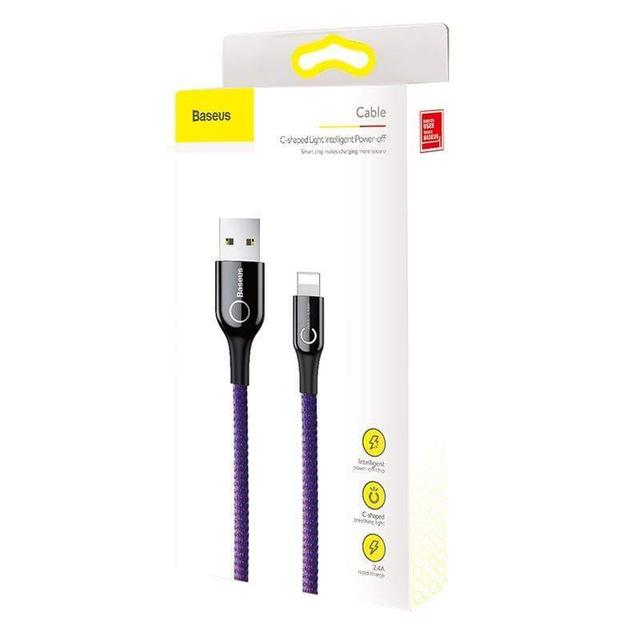 baseus c shaped light intelligent power off cable purple - SW1hZ2U6NzYzOTY=