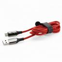 كابل Baseus C-shaped Light Intelligent power-off Cable USB For Type-C 3A 1 متر -أحمر - SW1hZ2U6NzYxMzM=