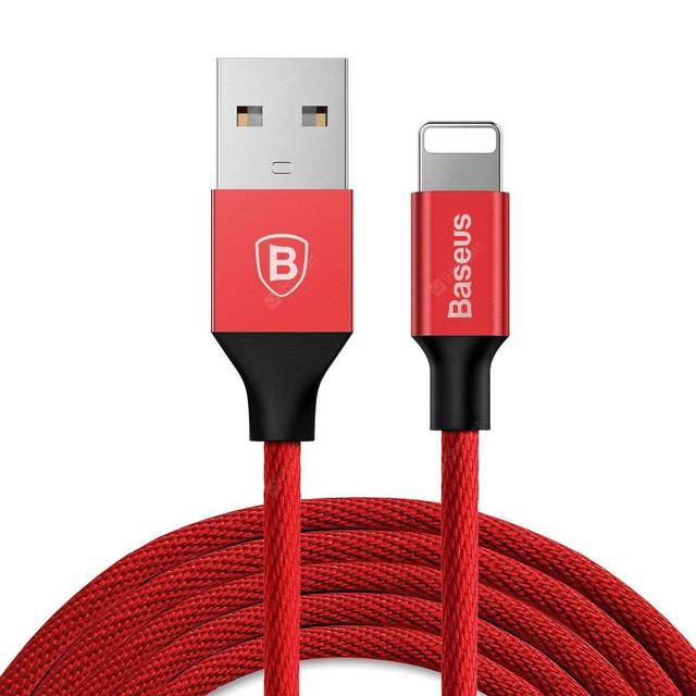 كابل Baseus Yiven Cable For Apple ١.٢ متر -  أحمر - SW1hZ2U6NzY4MzA=
