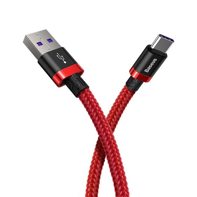baseus purple gold red hw flash charge cable usb for type c 40w 1m red - SW1hZ2U6NzY2MjY=