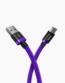 baseus purple gold red hw flash charge cable usb for type c 40w 1m purple - SW1hZ2U6NzY2MjI=