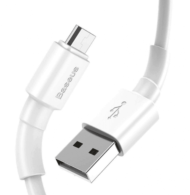 كابل Baseus Mini White Cable USB For Micro 2.4A ١ متر - ابيض - SW1hZ2U6NzY5NTI=