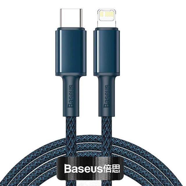 baseus high density braided fast charging data cable type c to ip pd 20w 2m blue - SW1hZ2U6NzU5MzY=