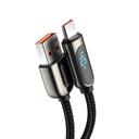 كابل بيانات الشحن السريع Baseus Display Fast Charging Data Cable USB to Type-C 5A 1m - أسود - SW1hZ2U6NzU4NTc=