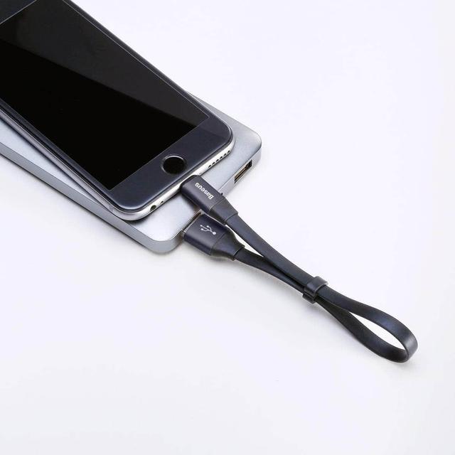 baseus nimble portable cable for apple 23cm black - SW1hZ2U6NzY5MjE=
