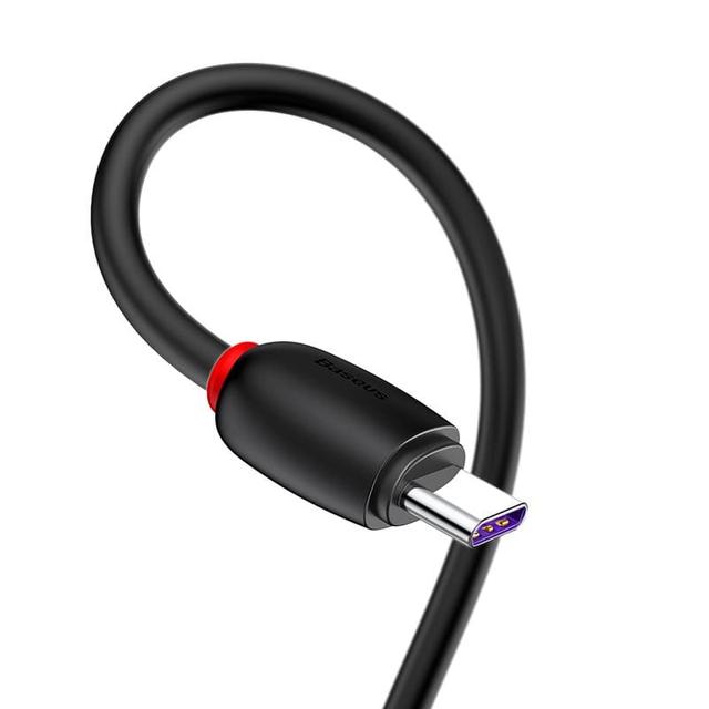 baseus purple ring hw quick charging usb cable for type c 40w 1m black - SW1hZ2U6NzY3MjM=