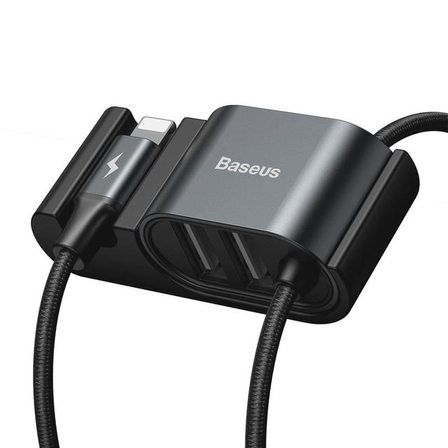 baseus special data cable for backseat usb to ip dual usb black - SW1hZ2U6NzU5MjY=