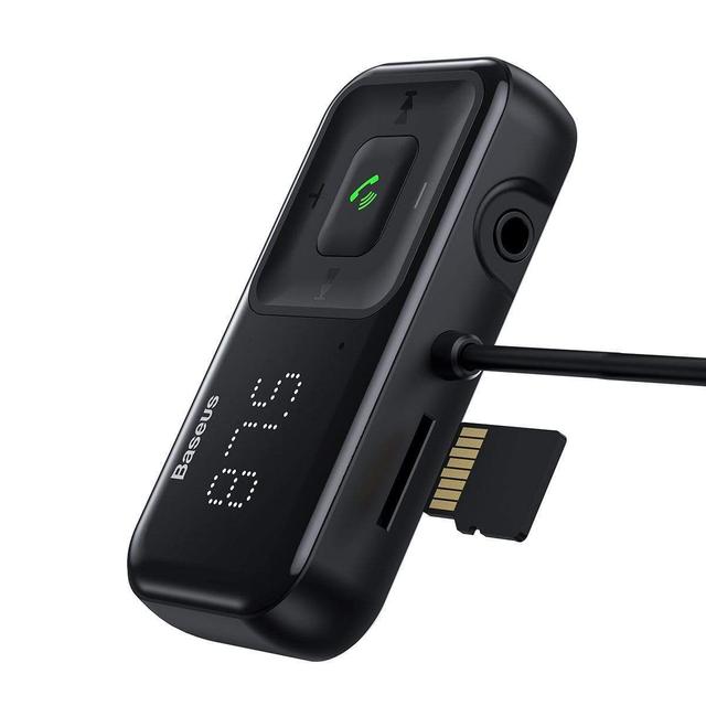 شاحن السيارة Baseus T typed S-16 wireless MP3 car charger（English)– أسود - SW1hZ2U6NzUzNjM=