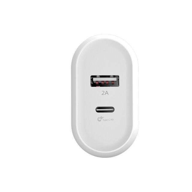 شاحن BASEUS BOJure Series quick charge charger 32W /USB PORT ANF TYPEC PD QUICK（EU）الأبيض - SW1hZ2U6NzUxNjE=